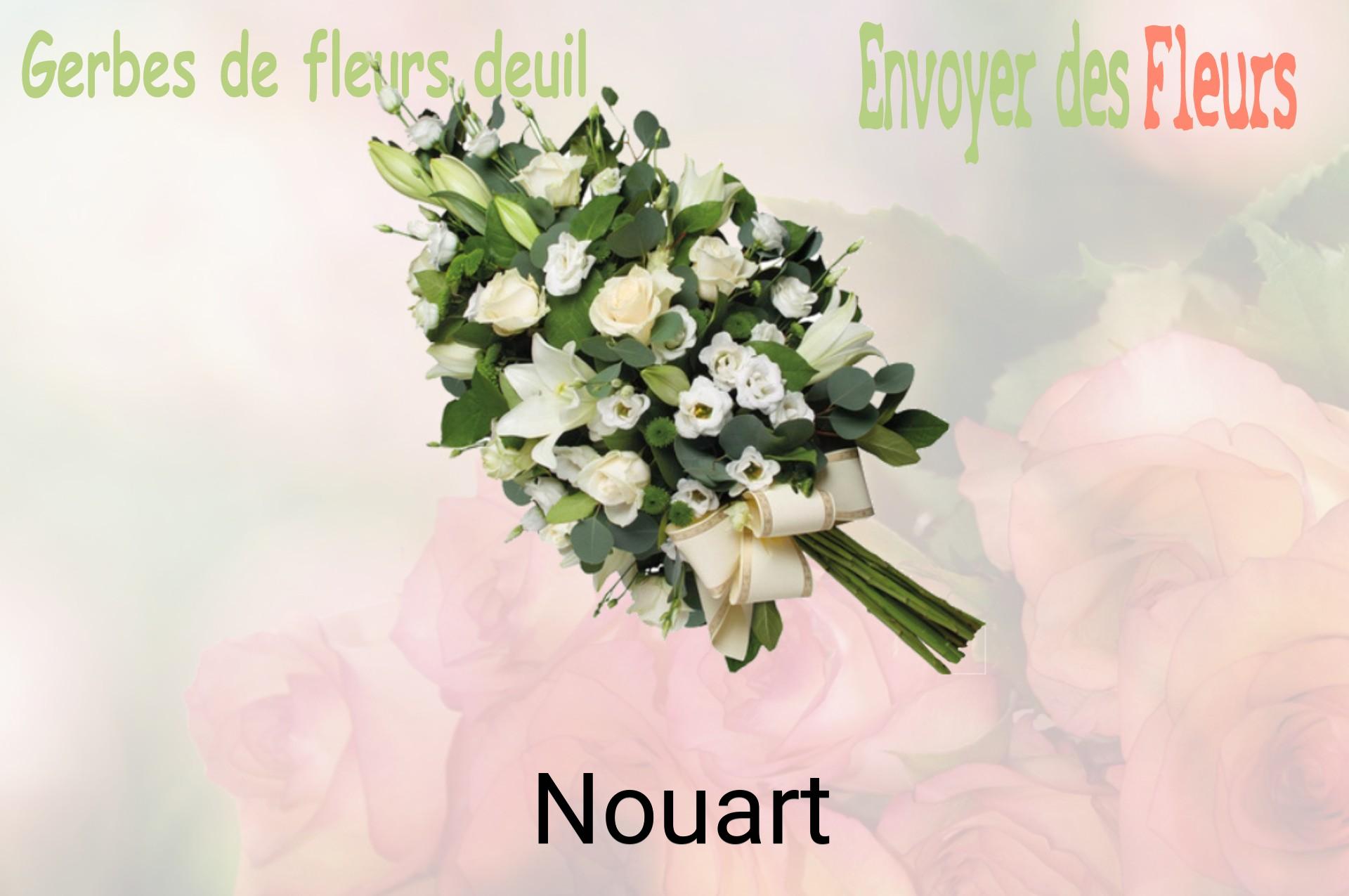 Gerbe de fleurs de deuil livrée à Nouart
